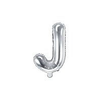 Fóliový balónek písmeno "J" STŘÍBRNÝ, 35 cm