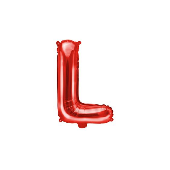 Fóliový balónek písmeno “L" ČERVENÝ, 35 cm - Obr. 1
