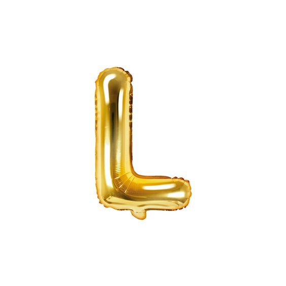 Fóliový balónek písmeno "L" ZLATÝ, 35 cm - Obr. 1
