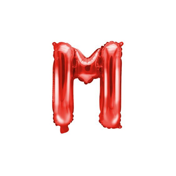 Fóliový balónek písmeno “M" ČERVENÝ, 35 cm - Obr. 1
