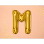 Fóliový balónek písmeno "M" ZLATÝ, 35 cm - Obr. 2