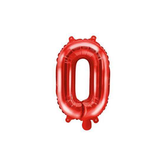 Fóliový balónek písmeno “O" ČERVENÝ, 35 cm - Obr. 1