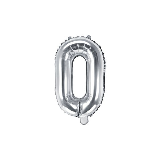 Fóliový balónek písmeno "O" STŘÍBRNÝ, 35 cm - Obr. 1