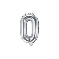 Fóliový balónek písmeno "O" STŘÍBRNÝ, 35 cm