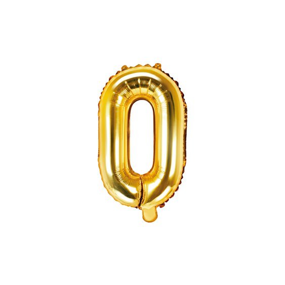 Fóliový balónek písmeno "O" ZLATÝ, 35 cm - Obr. 1