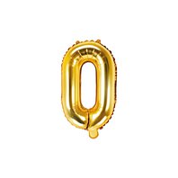 Fóliový balónek písmeno "O" ZLATÝ, 35 cm