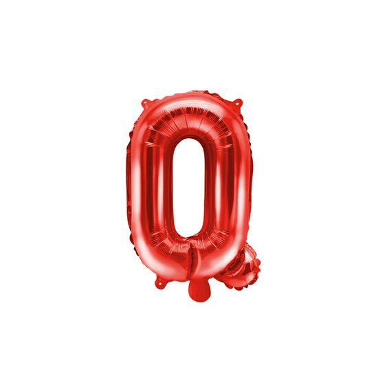 Fóliový balónek písmeno “Q" ČERVENÝ, 35 cm - Obr. 1