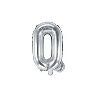 Fóliový balónek písmeno "Q" STŘÍBRNÝ, 35 cm