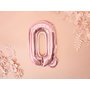 Fóliový balónek písmeno "Q" RŮŽOVO-ZLATÝ, 35 cm - Obr. 2