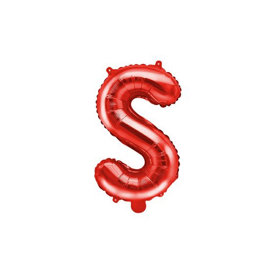 Fóliový balónek písmeno “S" ČERVENÝ, 35 cm - Obr. 1