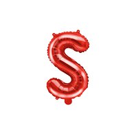 Fóliový balónek písmeno “S" ČERVENÝ, 35 cm