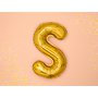 Fóliový balónek písmeno "S" ZLATÝ, 35 cm - Obr. 4