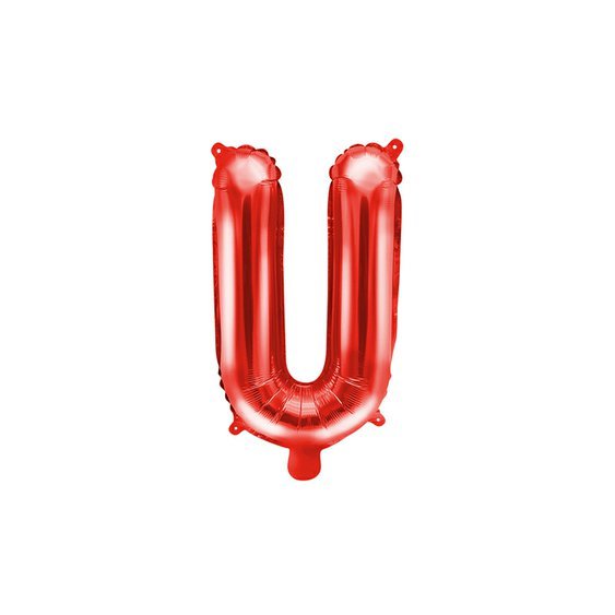 Fóliový balónek písmeno “U" ČERVENÝ, 35 cm - Obr. 1