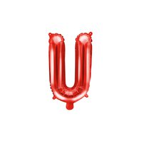 Fóliový balónek písmeno “U" ČERVENÝ, 35 cm