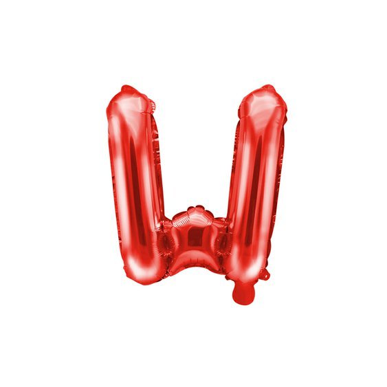 Fóliový balónek písmeno “W" ČERVENÝ, 35 cm - Obr. 1