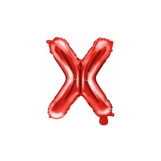 Fóliový balónek písmeno “X" ČERVENÝ, 35 cm - Obr. 1