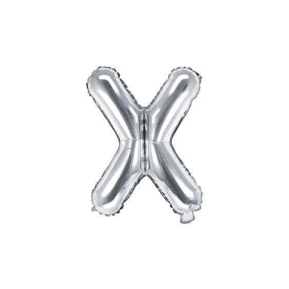 Fóliový balónek písmeno "X" STŘÍBRNÝ, 35 cm - Obr. 1