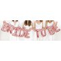 Fóliový balónkový nápis “Bride To Be” RŮŽOVO-ZLATÝ, 340 x 35 cm - Obr. 2