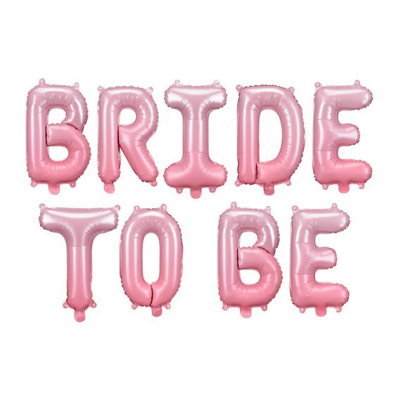 Fóliový balónkový nápis “Bride To Be” RŮŽOVÝ, 350x45 cm - Obr.1
