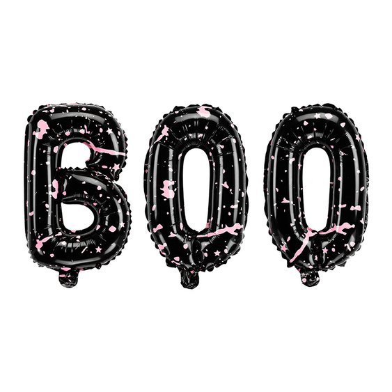 Fóliový balónkový nápis "Boo!", 65 x 35cm - Obr. 1