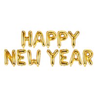 Fóliový balónkový nápis "HAPPY NEW YEAR" ZLATÝ, 370x35 cm - Obr. 1