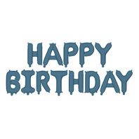 Fóliový balónkový nápis "HAPPY BIRTHDAY" NAVY BLUE, 340x35 cm - Obr.1