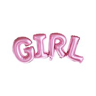 Fóliový balónkový nápis "GIRL" RŮŽOVÝ, 74x33 cm