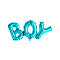 Fóliový balónkový nápis "BOY" MODRÝ, 67x29 cm
