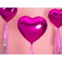Fóliový metalický balónek "Srdce" TMAVĚ RŮŽOVÝ, 45 cm - Obr. 3