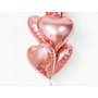 Fóliový metalický balónek "Srdce" RŮŽOVO-ZLATÝ, 45 cm - Obr. 6