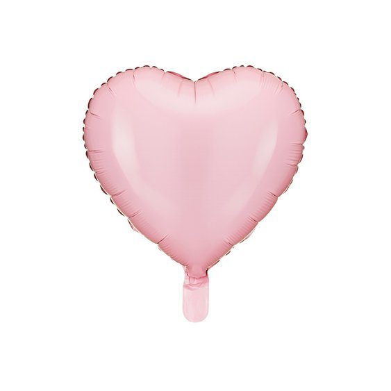 Fóliový balónek “Srdíčko” SVĚTLE RŮŽOVÝ, 45 cm - Obr.1