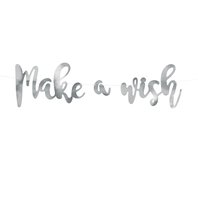 Banner "Jednorožec - Make A Wish" STŘÍBRNÝ, 15 x 60 cm