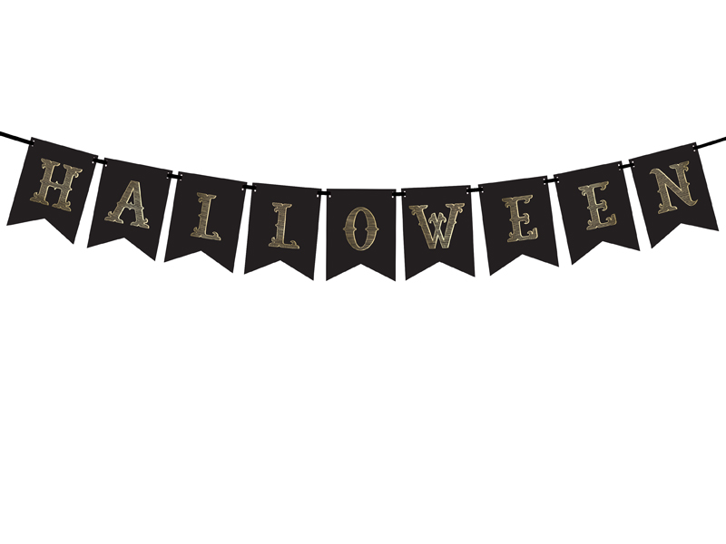 Banner Halloween, ČERNÝ, 20x175 cm