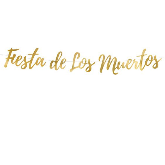 Banner Fiesta de Los Muertos, ZLATÝ, 22x160cm - Obr. 1