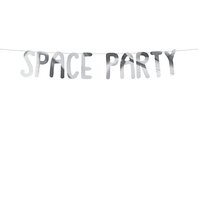 Banner “Vesmír - Space Party” STŘÍBRNÝ, 13x96 cm