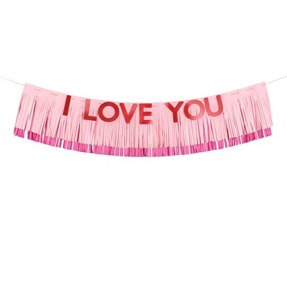 Banner “I Love You”, 30x150 cm - Obr.1