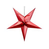 Závěsná dekorační hvězda ČERVENÁ, 70 cm