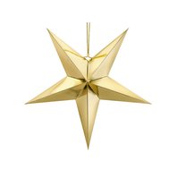 Závěsná dekorační hvězda ZLATÁ, 70 cm