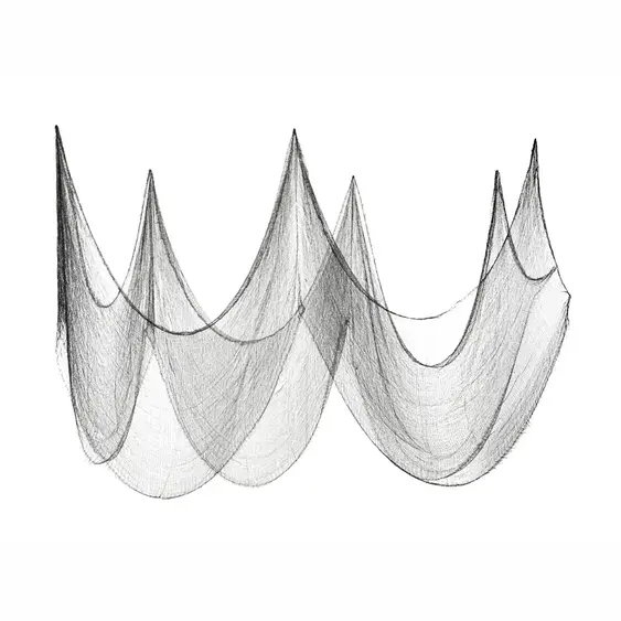 Hladká dekorační textílie ČERNÁ, 0,7x9,8 m - obr. 1