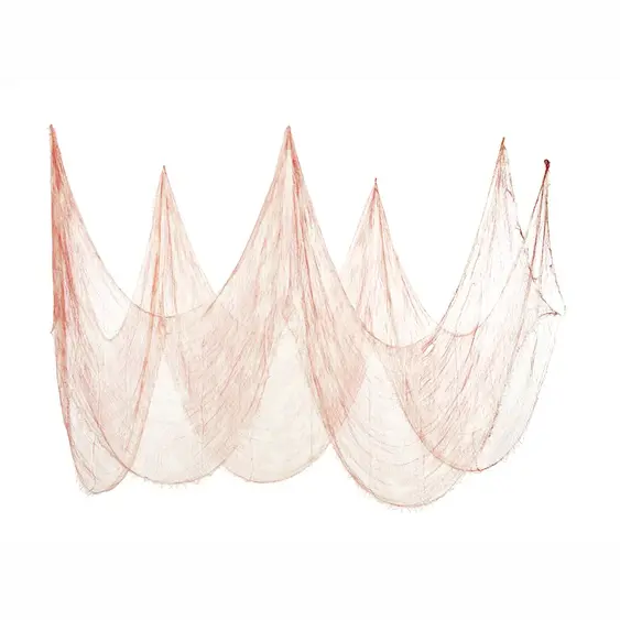 Hladká dekorační textílie ČERVENO-BÍLÁ, 0,7x9,8 m - obr. 1