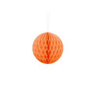 Papírová dekorační koule "Honeycomb" ORANŽOVÁ, průměr 10 cm - Obr.1
