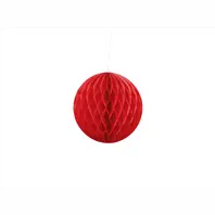Papírová dekorační koule "Honeycomb" ČERVENÁ, průměr 10 cm - Obr.1
