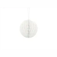 Papírová dekorační koule "Honeycomb" BÍLÁ, průměr 10 cm - Obr.1