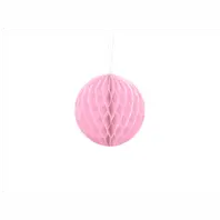 Papírová dekorační koule "Honeycomb" SVĚTLE RŮŽOVÁ, průměr 10 cm - Obr.1
