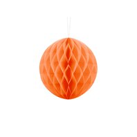 Papírová dekorační koule "Honeycomb" ORANŽOVÁ, průměr 20 cm - Obr.1