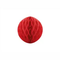 Papírová dekorační koule "Honeycomb" ČERVENÁ, průměr 20 cm - Obr.1