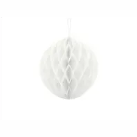 Papírová dekorační koule "Honeycomb" BÍLÁ, průměr 20 cm - Obr.1