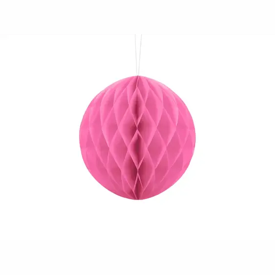 Papírová dekorační koule "Honeycomb" RŮŽOVÁ, průměr 20 cm - Obr.1
