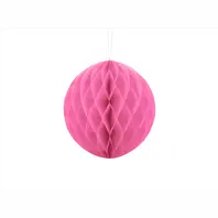 Papírová dekorační koule "Honeycomb" RŮŽOVÁ, průměr 20 cm - Obr.1