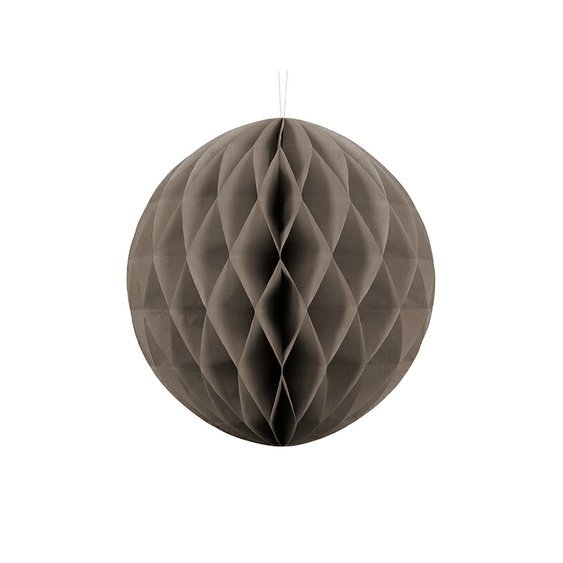 Papírová dekorační koule "Honeycomb" TMAVĚ ŠEDÁ, průměr 30 cm - obr. 1